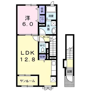 グラース【2階】の間取り