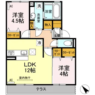 レジデンス’95 F棟【1階】の間取り