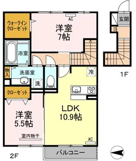 グランドソレイユⅡ【2階】の間取り