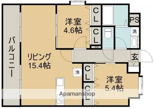クレール・ドゥ・リュンヌ【10階】の間取り