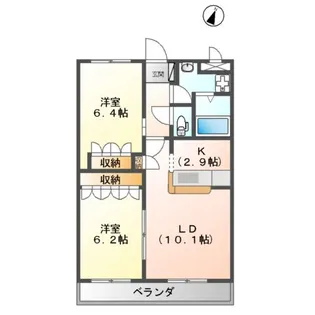 BIENVIVRE楡木【103号室】の間取り