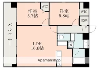 フェリーチェ九品寺【7階】の間取り