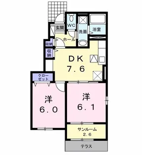 アルカンシエル【1階】の間取り