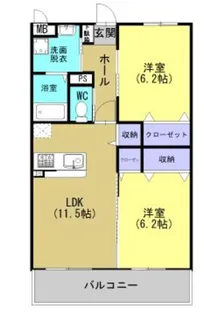 コンフォート菊池【3階】の間取り