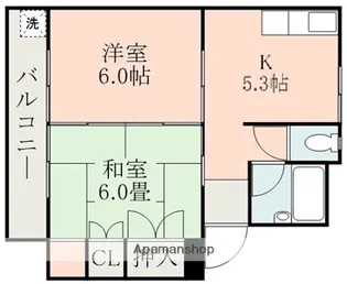 十王ハイツ【2階】の間取り