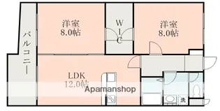 レックスフォート北熊本【2階】の間取り