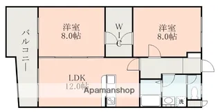 レックスフォート北熊本【502号室】の間取り