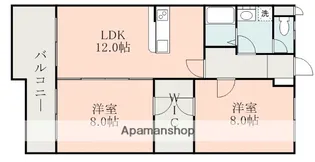 レックスフォート北熊本【503号室】の間取り