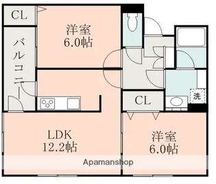 TANDRESS西熊本A【1階】の間取り