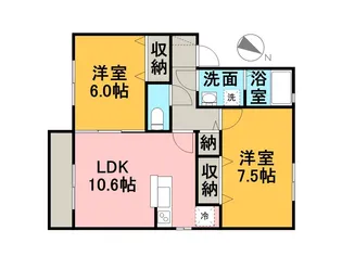 パークハイム B棟【2階】の間取り