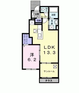 エストランダ C【1階】の間取り