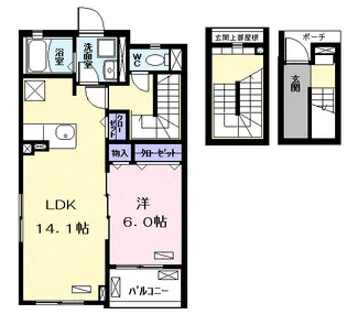 グラースジュネス【3階】の間取り