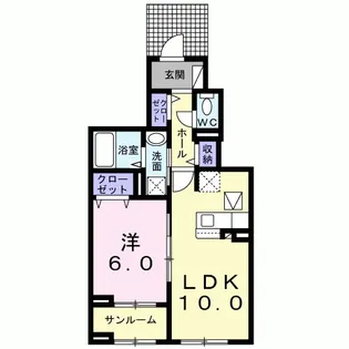 シャルマンビップⅡ【1階】の間取り