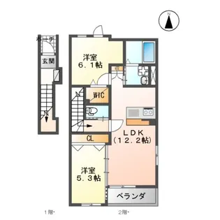 フェニックスB棟【201号室】の間取り