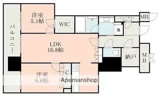 MJR熊本ザ・タワー【24階】の間取り