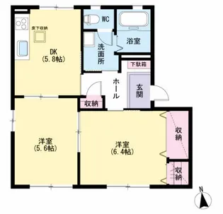 セレクトン E棟【102号室】の間取り