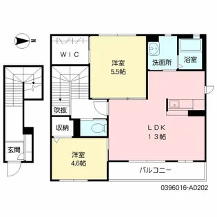 ルミエール【202号室】の間取り