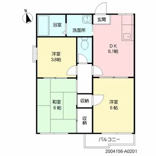 ベルテック須屋Ⅰ【201号室】の間取り