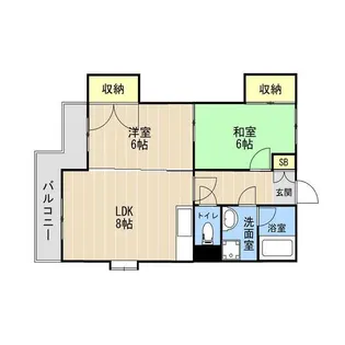 ラフォーレ9番館【2階】の間取り