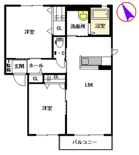 キャニオンナカタ【202号室】の間取り