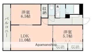 熊本県熊本市北区鶴羽田4丁目【マンション】の間取り