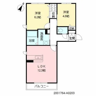 セントリビエ【2階】の間取り