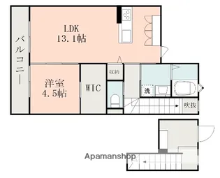 エトワールルージュ B【2階】の間取り