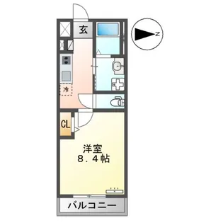 BLUEBELL 杉水【202号室】の間取り