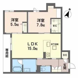 U SHAMAISON【1階】の間取り
