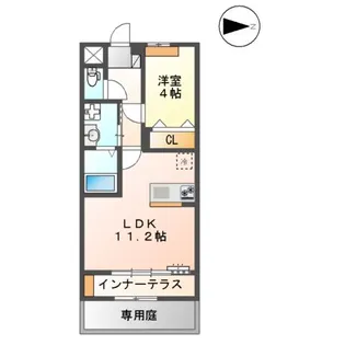 ユースハイム【108号室】の間取り
