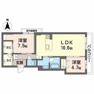 シャーメゾンDREAMIO【3階】の間取り