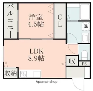 オルテンシア大津【1階】の間取り