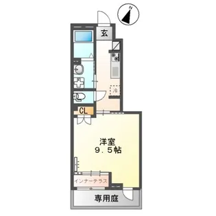 フロンティアエステートⅡ【106号室】の間取り