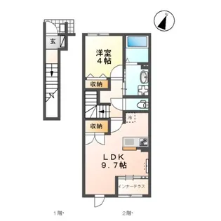 フロンティアエステートⅡ【202号室】の間取り