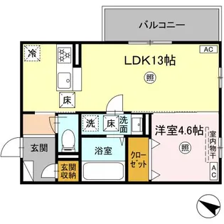プレミール大琳寺【1階】の間取り