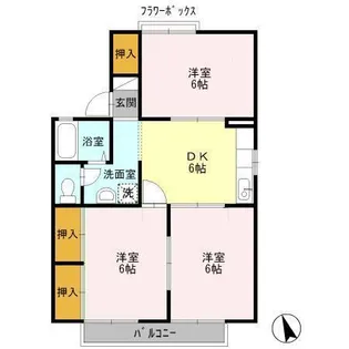 グランドゥール岩崎A棟【2階】の間取り