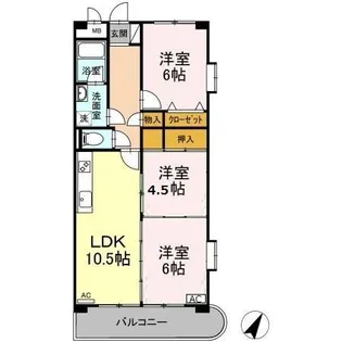 フロンティア・ウィン【3階】の間取り