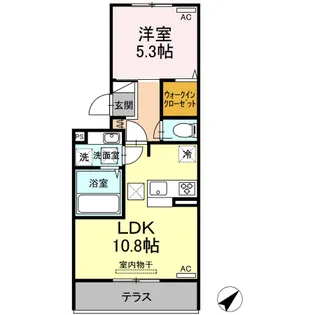 1LDKの間取り画像