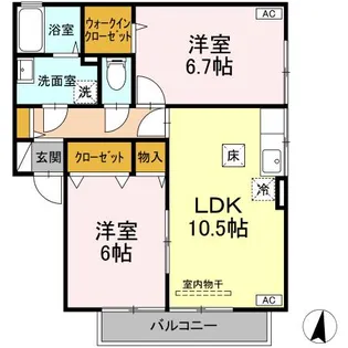 パレオ A棟【1階】の間取り