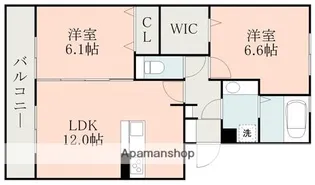 ネクストヴィラB棟【2階】の間取り