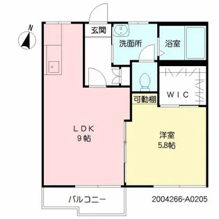 LIFE INN こいけ【205号室】の間取り