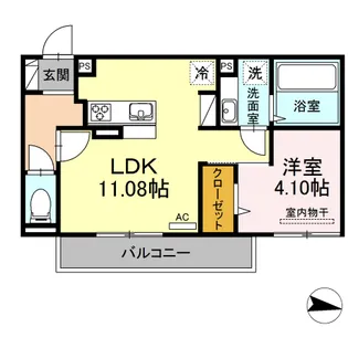 フルールブラン【3階】の間取り