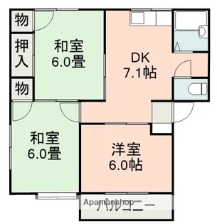 むさしハイツ1【2階】の間取り