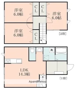 CASITA泗水 B【1階】の間取り