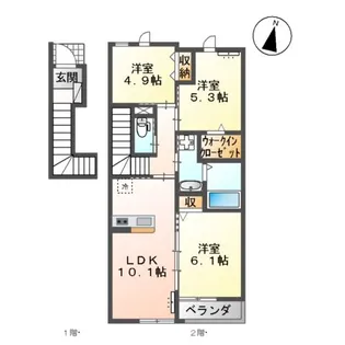 CANON【207号室】の間取り