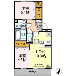 セキュレア須屋 J棟【1階】の間取り