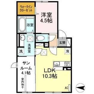 セキュレア須屋 E棟【1階】の間取り