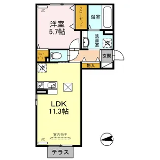 アルヴィータ【1階】の間取り