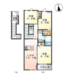 STEINFELDⅡ【2階】の間取り