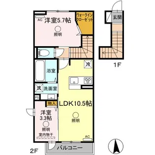 メゾン・ド・セレッソ【2階】の間取り